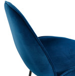 Eetkamerstoel AGATH Blauw-Zwart