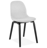 Eetkamerstoel CAPRI Lichtgrijs-Zwart