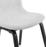 Eetkamerstoel CAPRI Lichtgrijs-Zwart