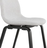 Eetkamerstoel CAPRI Lichtgrijs-Zwart