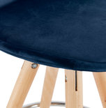 Barkruk FRANKY MINI 65 Blauw-Naturel