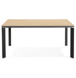 Bureau-Vergadertafel EFYRA Naturel-Zwart 160x160cm