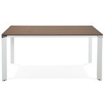 Bureau-Vergadertafel EFYRA Walnoot-Wit 160x160cm