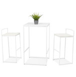 Bartafel MILLIE Wit-Wit 60x60x102cm