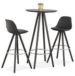 Bartafel DEBOO Zwart-Zwart 60x60x110cm