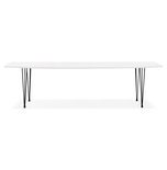 Eettafel DIAMANTO Wit-Zwart (170-270)x100x73 cm