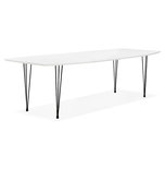 Eettafel DIAMANTO Wit-Zwart (170-270)x100x73 cm
