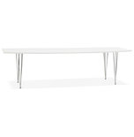 Eettafel DIAMANTO Wit-Chroom (170-270)x100x73 cm