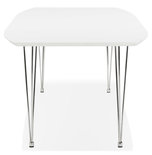 Eettafel DIAMANTO Wit-Chroom (170-270)x100x73 cm