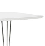 Eettafel DIAMANTO Wit-Chroom (170-270)x100x73 cm