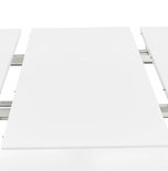 Eettafel DIAMANTO Wit-Chroom (170-270)x100x73 cm