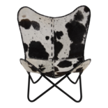 Vlinderstoel Cow Zwart-Wit