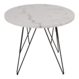 Bijzettafel marmer wit Ø55x45cm