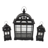 Windlicht Culto hout (set van 3)