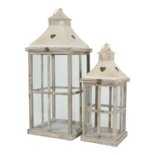 Windlicht Belgium hout (set van 2)