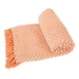 Outdoor Living - Plaid oranje/beige, 125x150cm