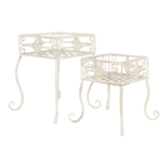 Outdoor Living - Plantentafeltje Viva la vida old white vierkant