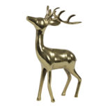 Outdoor Living - Figuur staand Hert alu goud 30x15x48cm