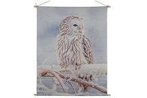 Countryfield - Wanddoek Uil LED timer 100x135CM