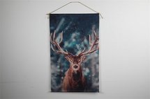 Countryfield - Wanddoek Hert LED timer 66x110CM