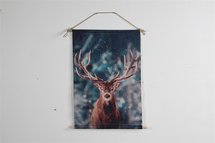 Countryfield - Wanddoek Hert LED timer 40x60CM