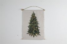 Countryfield - Wanddoek Kerstboom LED timer 40x60CM