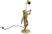 Countryfield - Tafellamp aap douche Orwell gold 48,5CM