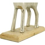 Outdoor Living - Hert op voet met waxinelichthouder Zilver 23x10x37cm