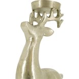 Outdoor Living - Hert op voet met waxinelichthouder Zilver 23x10x37cm