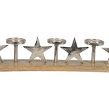 Outdoor Living - Kaarsenstandaard Sterren 76x10x14cm