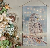 Countryfield - Wanddoek uil LED timer 40x60CM