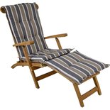 Outdoor Living - Tuinkussen deckchair streep grijs/bruin