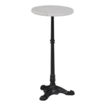 Bijzettafel marmer wit Ø30x60cm