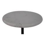Bijzettafel marmer wit Ø30x60cm