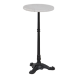 Bijzettafel marmer wit Ø30x60cm