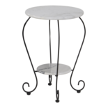 Bijzettafel marmer wit Ø25/Ø41cm