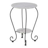 Bijzettafel marmer wit Ø25/Ø41cm