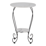 Bijzettafel marmer wit Ø25/Ø41cm