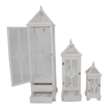 Windlicht Denmark hout (set van 3)