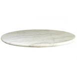 Outdoor Living - Bistro statafel marmer met gietijzeren voet rond 60 cm