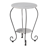 Outdoor Living - Bijzettafel marmer wit Ø25 - Ø41cm
