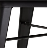Maysun - Industriële Eettafel - SAMIA Licht hout-Zwart 76 X 76 CM