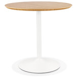 Maysun - Design Bistrotafel - FLOOR Naturel-Wit Ø 80 CM