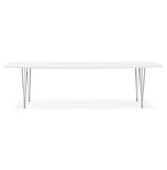 Maysun - Design Eettafel - DIONE Wit-Chroom 170(270)X100 CM