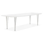 Maysun - Design Eettafel - DIONE Wit-Chroom 170(270)X100 CM