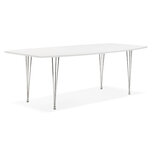 Maysun - Design Eettafel - DIONE Wit-Chroom 170(270)X100 CM