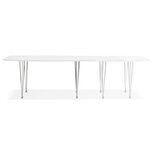 Maysun - Design Eettafel - DIONE Wit-Chroom 170(270)X100 CM