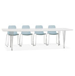 Maysun - Design Eettafel - DIONE Wit-Chroom 170(270)X100 CM