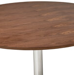 Maysun - Design Eettafel - BO Walnoot-Chroom Ø 120 CM