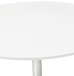 Maysun - Design Eettafel - BO Wit-Chroom  Ø 120 CM